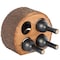 Vintiquewise Round Wood Log Style with Bark 4 Bottle Countertop Wine Rack Holder QI003887 - alternate 1